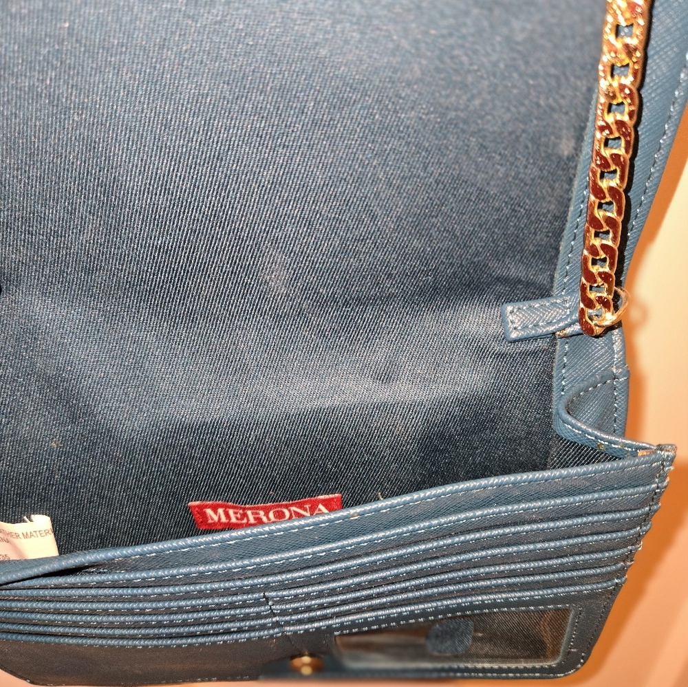 Emerald green crossbody wallet - Picture 2 of 5